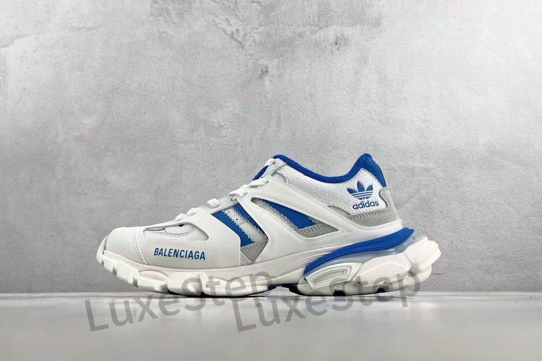 adidas gazelle silver green womens Balenciaga x Adidas Men's Triple S White / White / Blue Low Top Sneakers main image 1