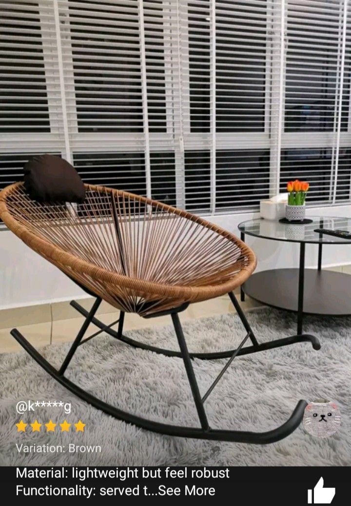 Aesthetic and cosy rocking chair Furniture Home Living Furniture Chairs on Carousell
