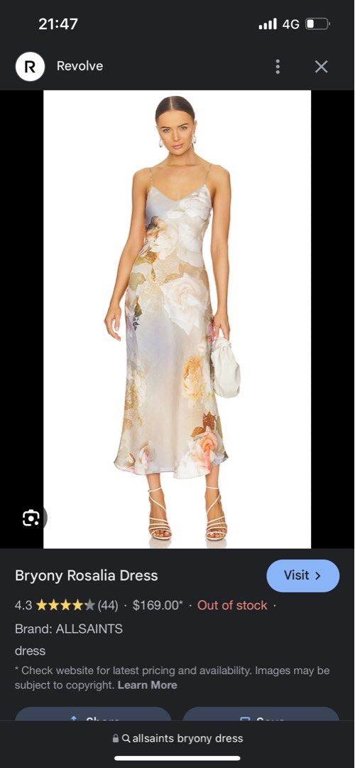 all saints bryony rosalia midi dress AllSaints Bryony Rosalia Satin Midi Dress in White