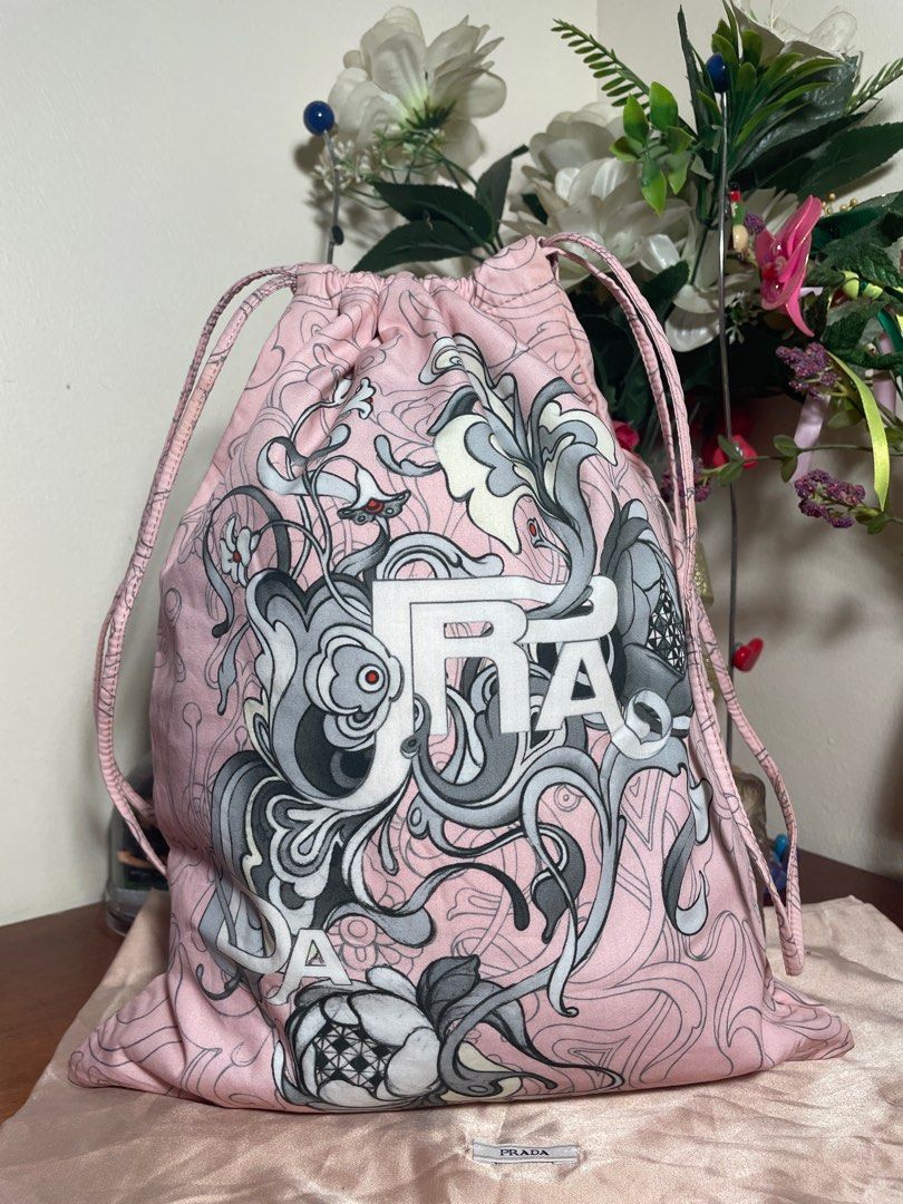 Authentic 💯Prada Tessuto Rabbit Drewstring Bag pink Totes (Category: Luxury Bags & Wallets) located in Tagum. Submitted by maryjanepradalux (Listing ID 1299068206, Image 2). Description: No issue No inclusion Like new Bought from singapore Pm for more details 💯💯💯Authentic💯💯💯.