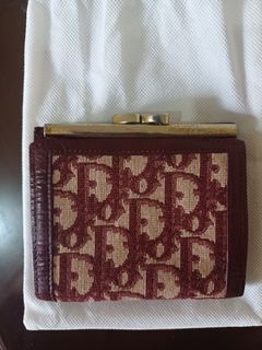Authentic vintage dior trotter bifold kisslock wallet