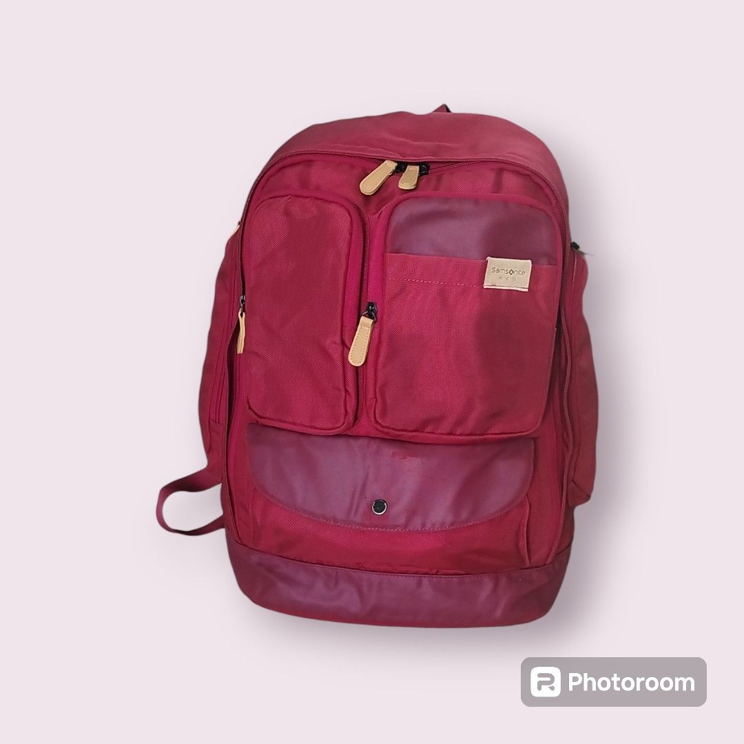 BACKPACK SAMSONITE RED, Fesyen Pria, Tas Dompet Ransel di