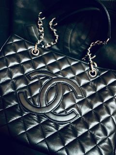 BAG TOTE QUILTED CHAIN & LEATHER