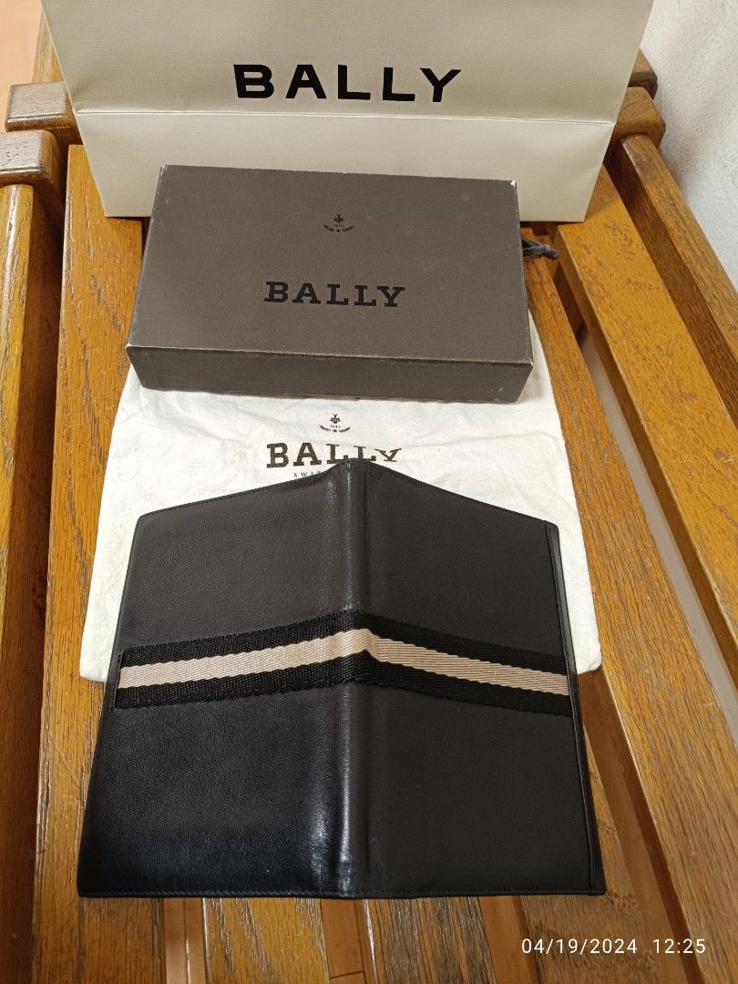 Authentic Bally Black Leather Passport Holders