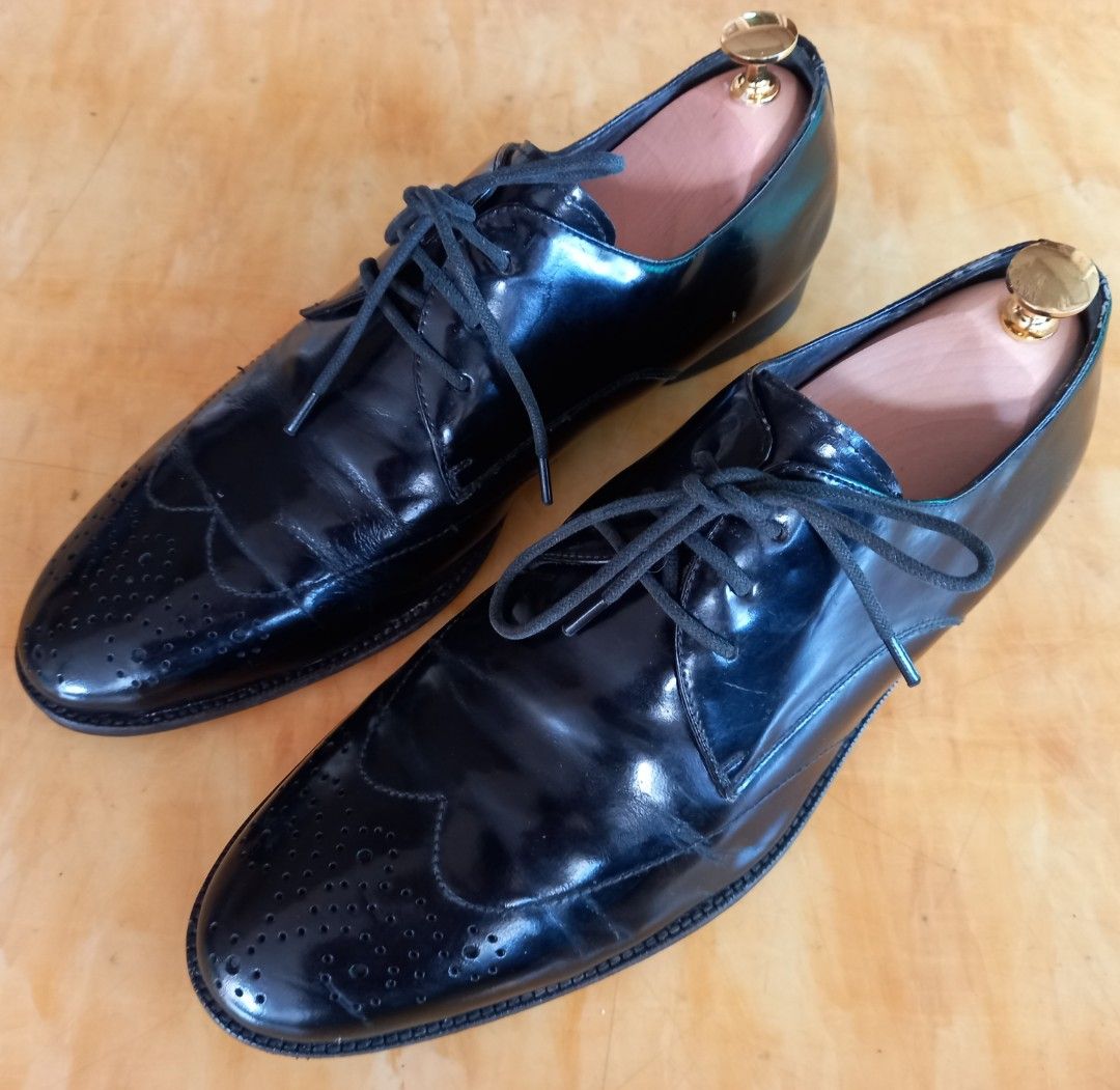 Bally wingtip ori leather made in italy shoes