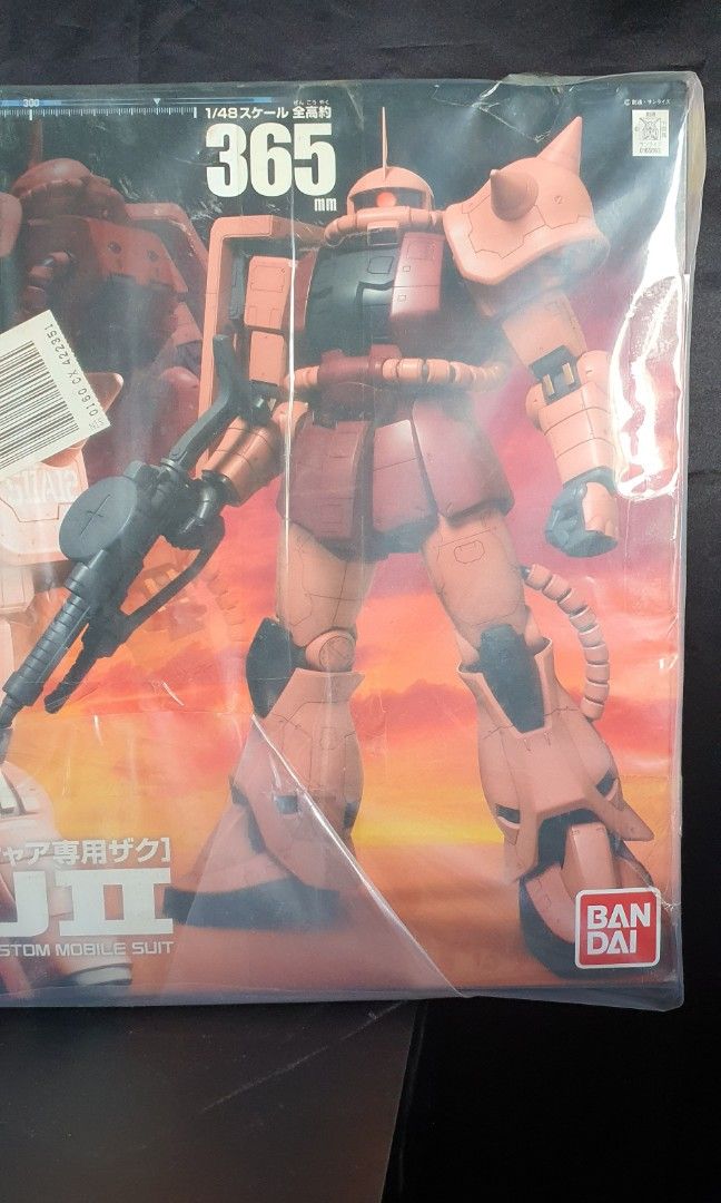 Bandai Zaku 2 Mega Size 1/48 Gundam Gunpla (Category: Gundam Model Kits) located in Singapore. Submitted by asiandaddy (Listing ID 1298993427, Image 2). Description: Brand New Original Unopened. Rare Bandai Zaku 2 Mega Size 1/48 365mm tall, Gunpla 30th Anniversary model bought from Japan years ago (Airport luggage tag still stuck on box). Note I do not accept deposit. Item will be personally delivered, inspected and offer will then be accepted wi