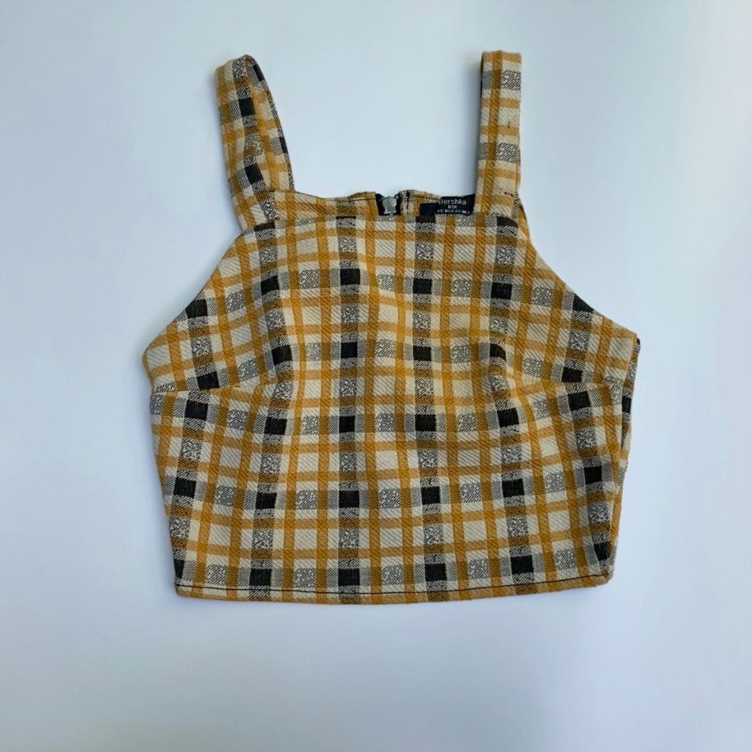 Yellow plaid tank top 2025