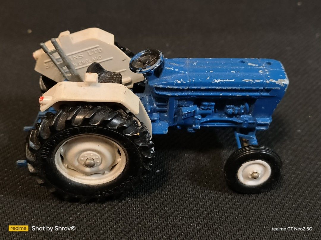 A Corgi Toys No.60 Fordson 'Power Major' Tractor with driver, boxed, 1960s