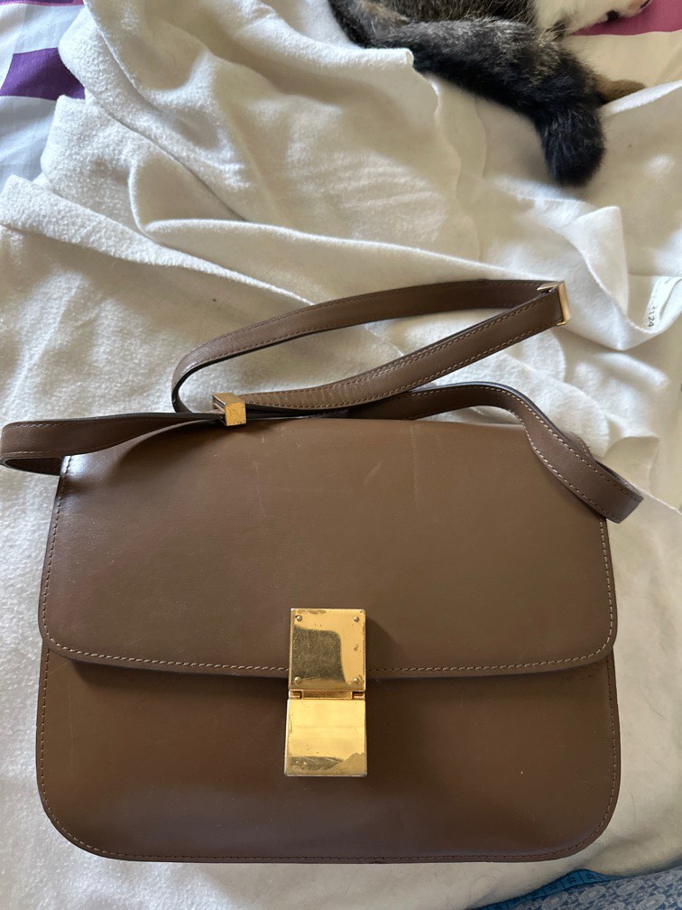 Celine box bag tan store