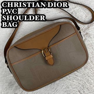 Christian Dior PVC Shoulder Bag Trotter Pattern Zipper
