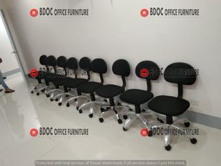 clerical chair no arm color black / office partition / office table / office furniture