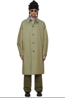 Comme Des GARÇONS Homme - S/S 24 - Khaki Spread Collar Trench Coat