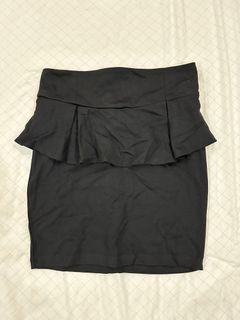 Cotton On black peplum skirt
