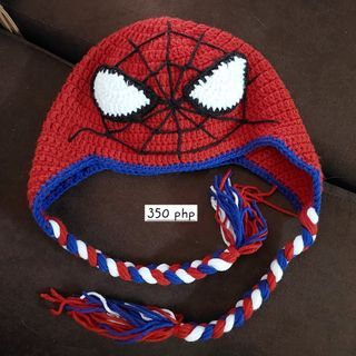 Crochet spiderman hat