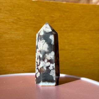 Crystals: Black Flower Agate Tower