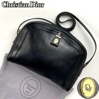 Dior shoulder bag Trotter gold hardware leather black