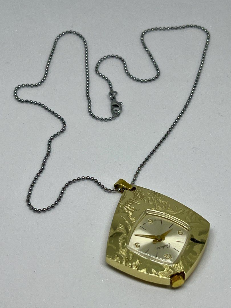 Vintage endura watch necklace on sale