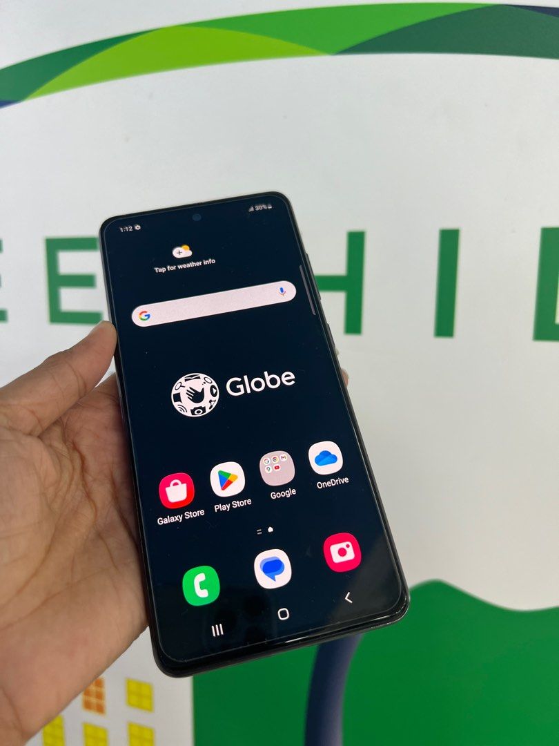 Galaxy A52s 5g 128gb 8g ram (Category: Samsung) located in San Juan City. Submitted by AshleyandLynGeneralmerchandise (Listing ID 1299023506, Image 2). Description: We accept trade in Credit card / Home Credit Shipping Meet ups / Delivery Fb page: Ashley & Lyn.