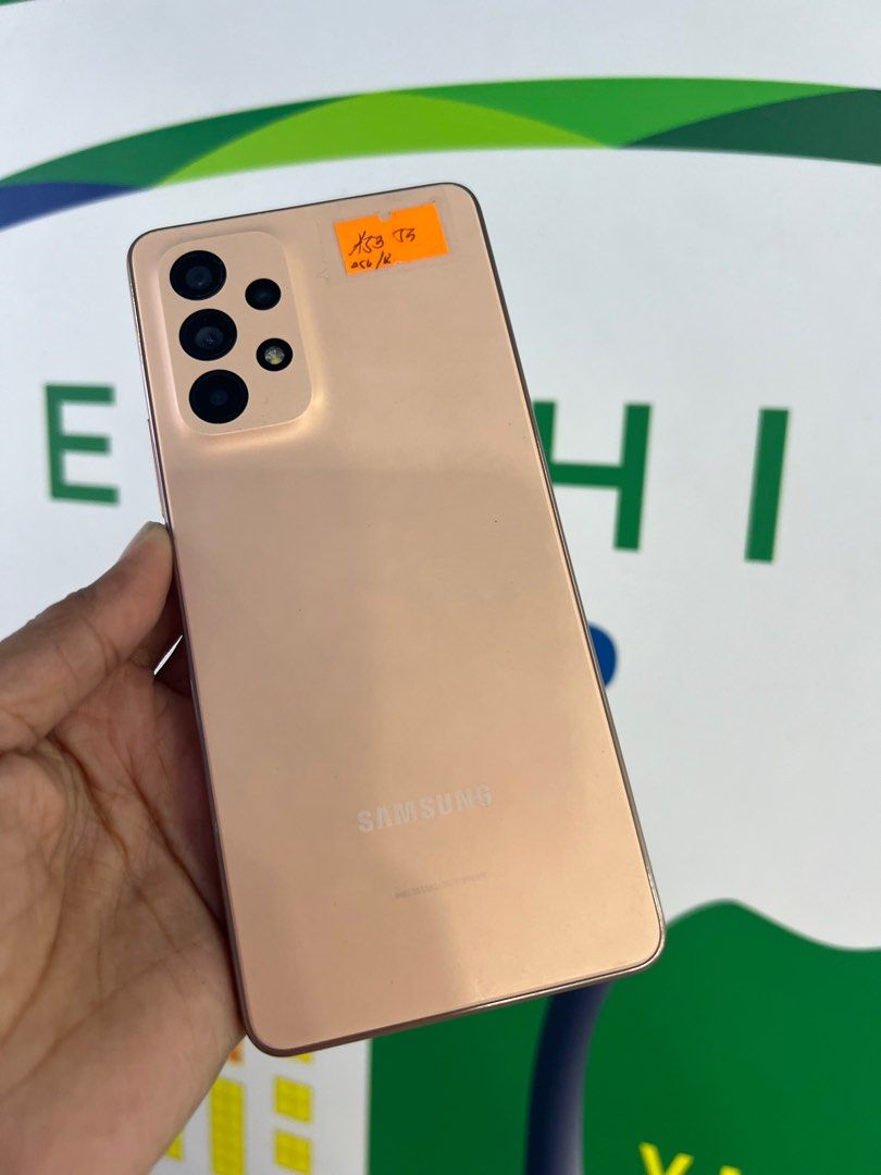 Galaxy A53 5g 256gb 8g ram (Category: Samsung) located in San Juan City. Submitted by AshleyandLynGeneralmerchandise (Listing ID 1299014456, Image 2). Description: We accept trade in Credit card / Home Credit Shipping Meet ups / Delivery Fb page: Ashley & Lyn.