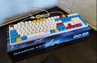 Gundam RGB Backlit Mechanical Gaming Keyboard 104 Keys Blue Switch PBT KEYCAPS GD-99