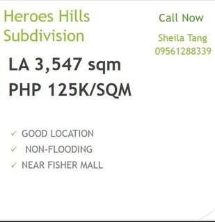Heroes Hills lot for sale Near Banawe, Quezon City