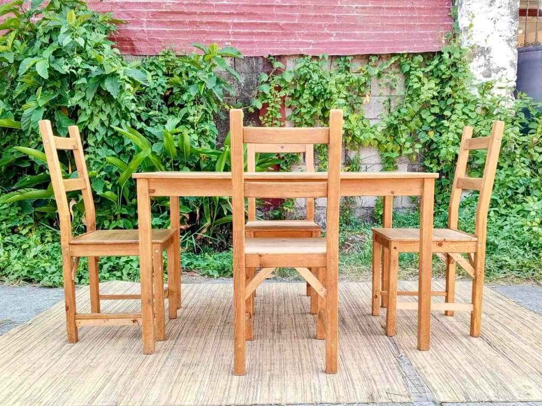 Ikea ivar dining set (Category: Tables & Sets) located in Quezon City. Submitted by matetdevis13 (Listing ID 1298982161, Image 1). Description: Ikea Ivar Dining Set 49”L x 30”W x 29”H (table) 16”L x 17”W x 18”SH (chairs) Php 9000 set Solid wood In good condition.