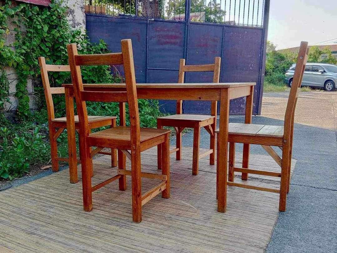 Ikea Ivar Dining Set 49”L x 30”W x 29”H (table) 16”L x 17”W x 18”SH (chairs) set Solid wood In good condition (Category: Tables & Sets) located in Manila. Submitted by Hezcki (Listing ID 1298989529, Image 2). Description: .
