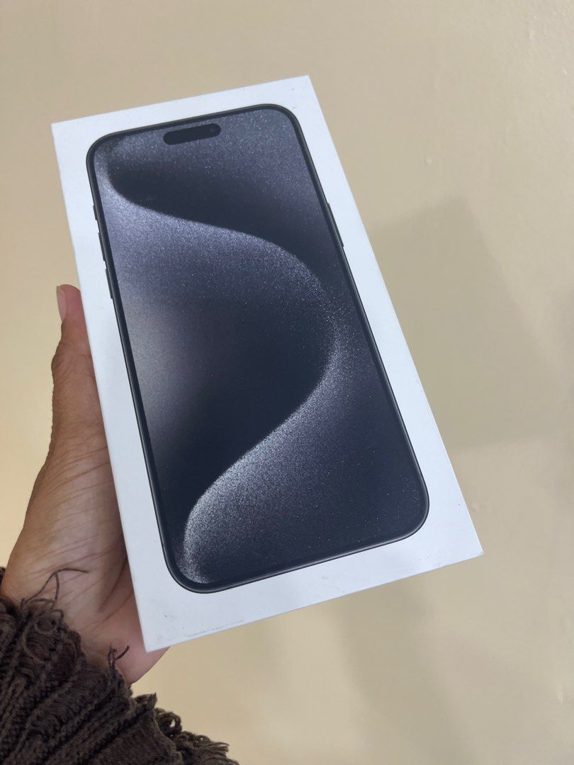 Iphone 15 Pro Max 256gb Black Titanium (Category: iPhone 15 Series) located in San Juan City. Submitted by AshleyandLynGeneralmerchandise (Listing ID 1299011579, Image 2). Description: We accept trade in Credit card / Home Credit Shipping Meet ups / Delivery Fb page: Ashley & Lyn.