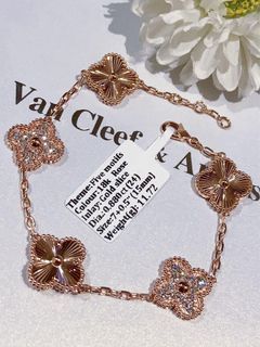 Japan Gold 5 motifs Bracelet with Diamonds — Rosegold