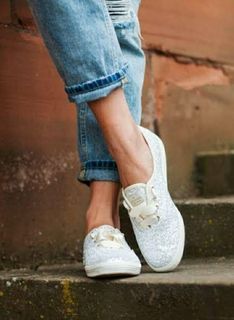 Keds x Kate Spade Glitter White Sneakers