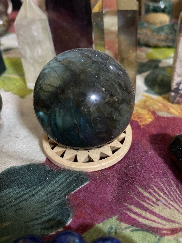 Labradorite Sphere (Category: Precious Stones) located in Manila. Submitted by sukunababe (Listing ID 1299101010, Image 2). Description: Labradorite Sphere It helps an individual regain energy while aiding the body and spirit in healing itself. In the metaphysical world, labradorite is considered one of the most powerful protectors. The gemstone creates a shield for auras and protects against negativity of the world..