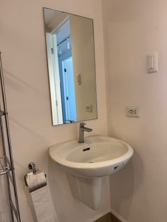 Lavatory mirror sink set with faucet