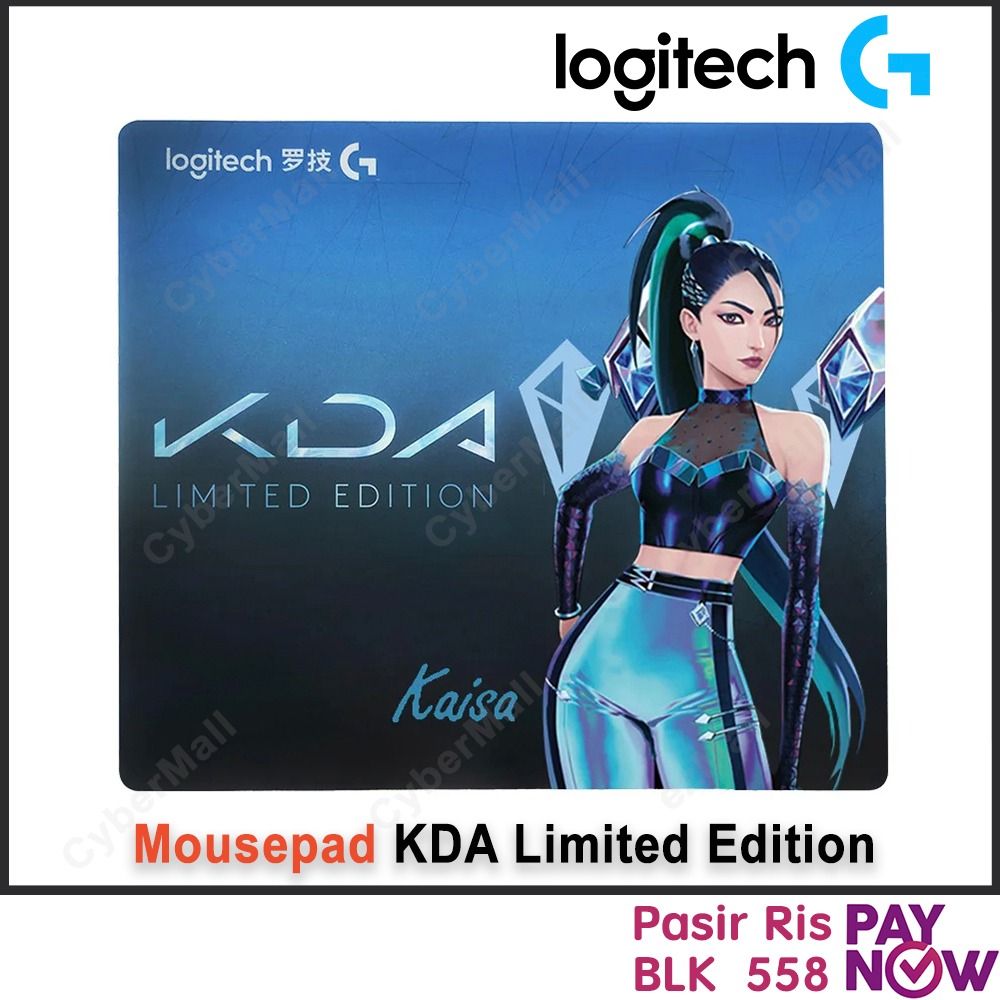 Logitech KDA Large Computer Gaming Mouse Pad NonSlip Rubber Base