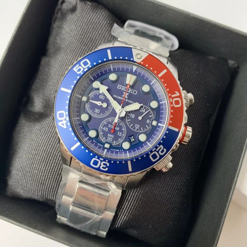 Lowest Price SEIKO PROSPEX DIVERS SSC019 Solar Chronograph Men s Blue Dial Stainless Steel Watch ssc019 ssc019p ssc019p1 Birthday gift birthday seiko BRAND NEW IN BOX WITH 1 YEAR WARRANTY Men s Fashio...