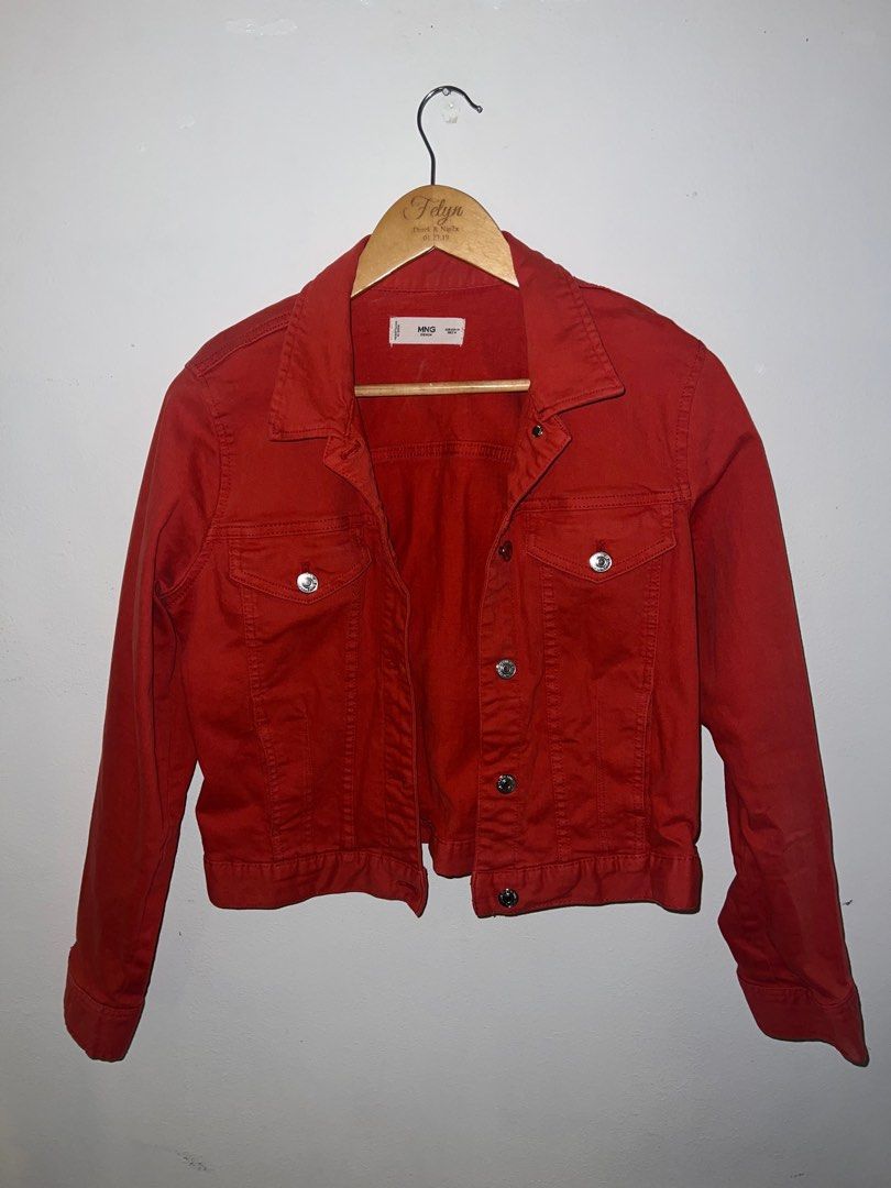 Mango Red Denim Jacket