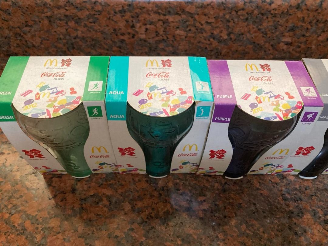 McDonald's Coke Glasses 2012 (Category: Dinnerware & Cutlery) located in Pasig City. Submitted by do_Remie (Listing ID 1298995785, Image 2). Description: McDonald's Coke Glasses 2012 Sold as set/6 pieces. Delivery/shipping fee is excluded. .