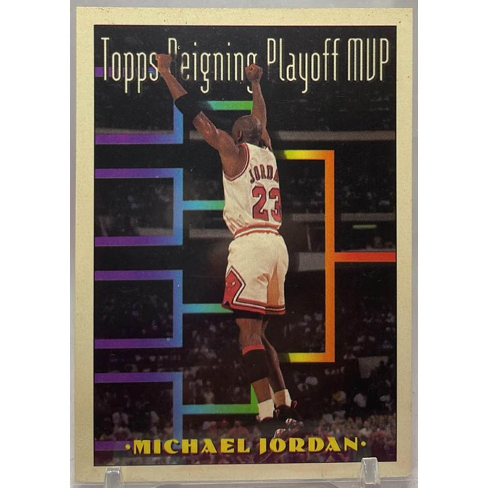 Michael Jordan 1994 Topps Reigning Playoff MVP no. 199 NBA card Hobbies Toys Toys Games on Carousell