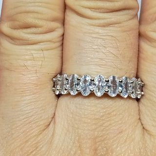 Moissanite Eternity Ring. Design #3. Available in size 6 & 7