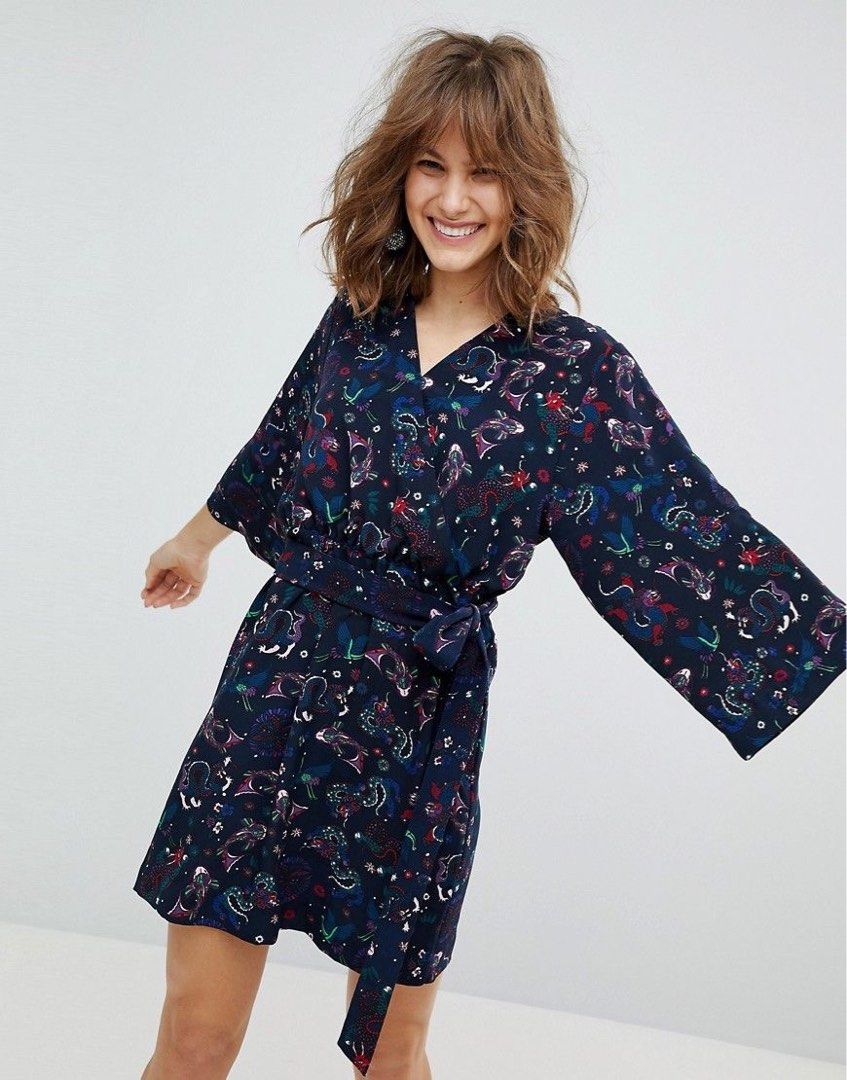 Monki Kimono Outerwear Dress