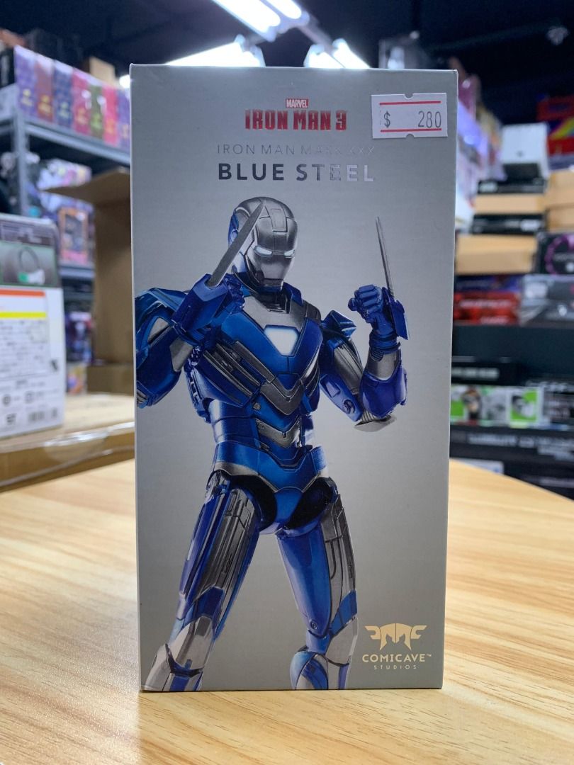 Sold (N)開封品Comicave Iron Man Mark XXX Blue Steel 鋼鐵人鐵甲奇俠, 興趣及遊戲, 玩具& 遊戲類-  Carousell