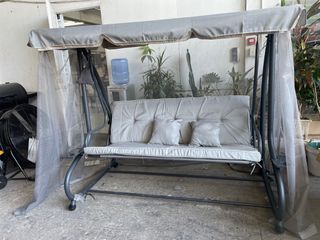NEW ARRIVALS‼️ Seater Swing Grey with Mesh Curtain