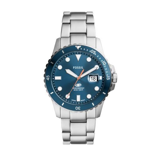 Brand NEW Warranty Fossil Blue Dive Three Hand Date Stainless Steel Watch 42mm FS6050 Men s Fashion Watches Accessories Watches on Carousell