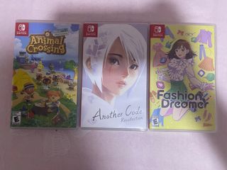 [NINTENDO SWITCH GAMES]  Animal Crossing: New Horizons, Fashion Dreamer, Another Code: Recollection