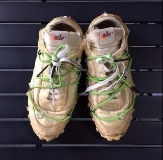 OFF-WHITE NIKE WAFFLE RACER SNEAKER SHOES