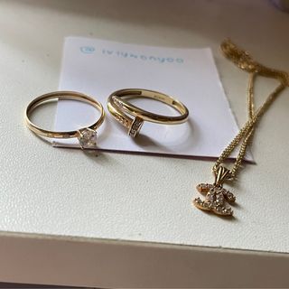 Pawnable 18k Saudi Gold Cartier Tiffany Ring and Chanel Necklace | READ DESCRIPTION!