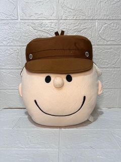 Peanuts Snoopy Character: Charlie Brown Head Pillow x Plush/Stufftoy