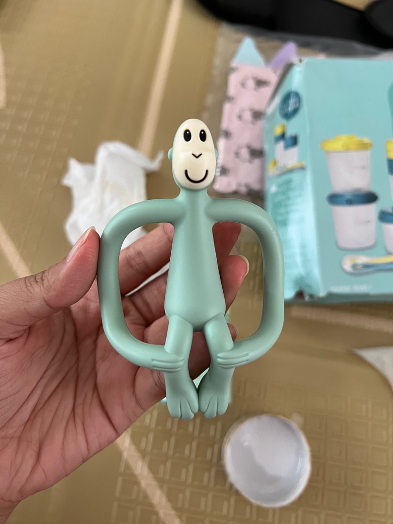 PL Matchstick Monkey Mint Green Original Teething Toy