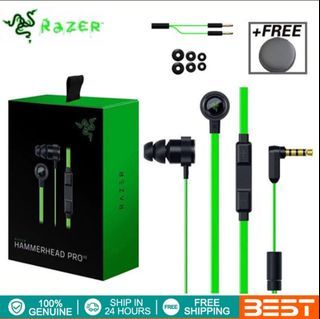 Razer Hammerhead Pro V2 Earphone For Phone 3.5mm Wired In Ear Bass Earbuds Gaming Headset