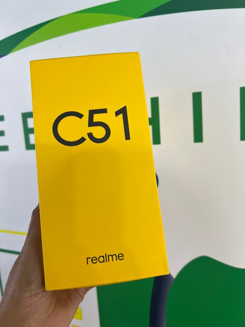Realme C51 64gb ‘ 3g ram (Category: Realme) located in San Juan City. Submitted by AshleyandLynGeneralmerchandise (Listing ID 1299015419, Image 1). Description: We accept trade in Credit card / Home Credit Shipping Meet ups / Delivery Fb page: Ashley & Lyn.
