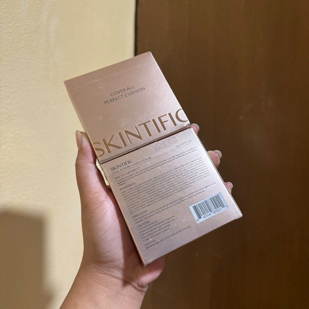 SKINTIFIC 04 Beige Cushion (Category: Makeup) located in Manila. Submitted by chelshoptiqueph (Listing ID 1299102201, Image 1). Description: Available for sale Beige 04 Skintific Cushion Rfs: Sobra nabili Per pc po price 2pcs lang po meron.